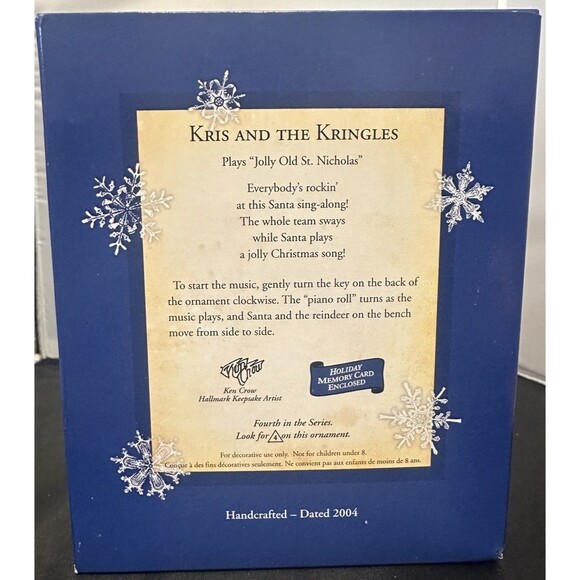 2004 Hallmark Keepsake Ornament - Kris and the Kringles - Wind Up Music & Moves’ - Picture 2 of 2
